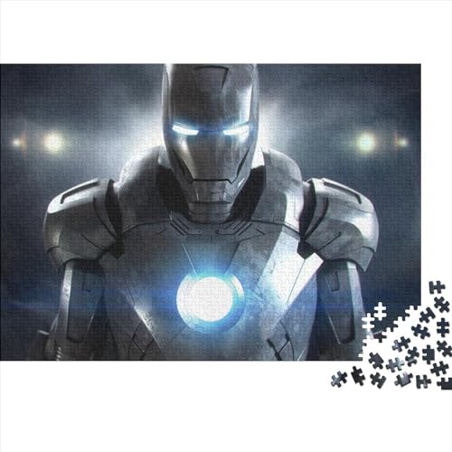 Puzzles für Iron Man, Puzzles für Erwachsene, 300-teilige Holzbrettpuzzles für Erwachsene, Geschenke, herausforderndes Spiel (40x28cm) von WTCBQC