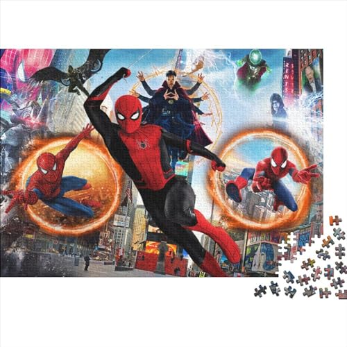 Spider Man 300 Holzpuzzle für Erwachsene, Puzzles für Erwachsene, einzigartige Puzzlegeschenke, Puzzles für Familienspiele (40x28cm) von WTCBQC