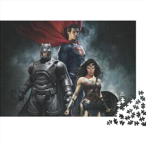 Superman-Puzzles, 500 Teile, Holzpuzzles für Erwachsene und Kinder, Lernspielzeug (52x38cm) von WTCBQC