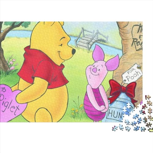 Teenager-Puzzle Winnie Puuh, 1000 Teile, Holzpuzzle für Erwachsene, Kinder, Lernspiele, 1000 Teile (75x50cm) von WTCBQC