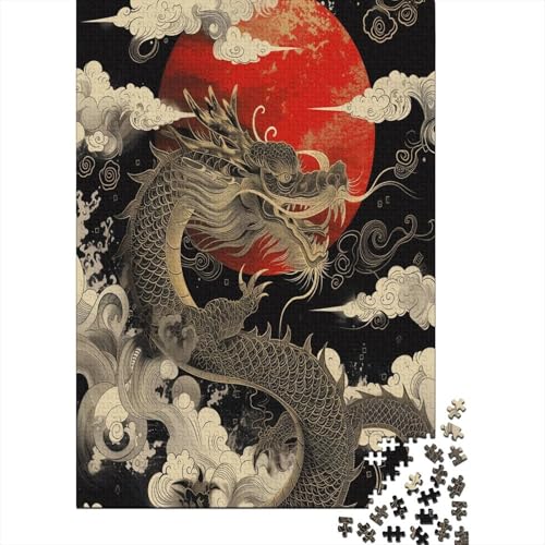 Drache Puzzlespiel 1000 Teile Jigsaw Puzzle 1000 Puzzle FüR Erwachsene Kinder Senioren Erwachsenen Puzzlespiel Puzzel 1000pcs (75x50cm) von WTORIMPEL