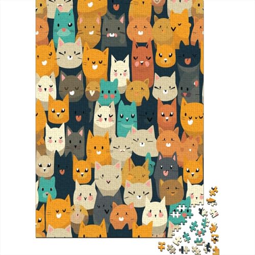 Kat Puzzle 1000 Teile Puzzle Für Erwachsene Und Kinder Ab 14 Jahren Puzzel 1000pcs (75x50cm) von WTORIMPEL