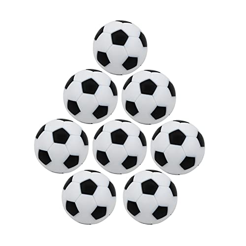 WUDQIJI Tischfußball Kickerbälle 32mm 8 Stück Mini Tischkicker bälle Kicker Bälle Tischkickerbälle Ersatzbälle Mini Sportbälle aus ABS Kunststoff für Erwachsene und Kinder (Schwarz und Weiß) von WUDQIJI