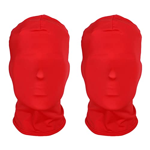 2 Stück Vollgesichtsmaske Halloween Milchseide Vollgesichtsmaske Unisex Gesichtslose Maske für Halloween party Kostüm cool und trendy -Rot von WUERKIYA