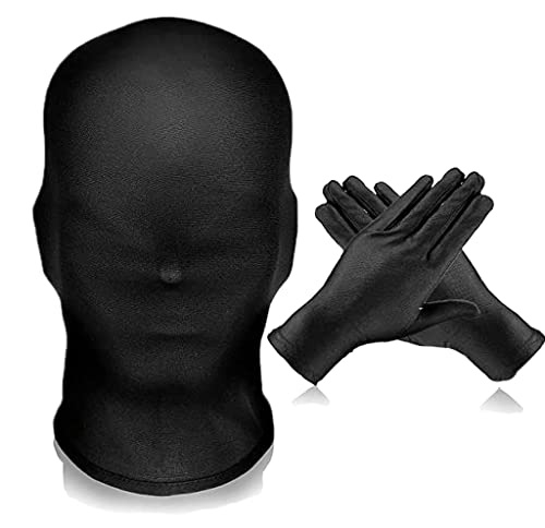 2 Stück Vollgesichtsmaske Halloween Milchseide Vollgesichtsmaske Unisex Gesichtslose Maske für Halloween party Kostüm cool und trendy -Schwarz (Schwarz-3) von WUERKIYA