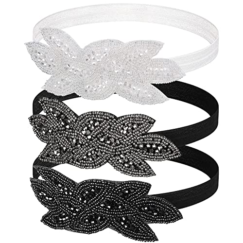 3 Stück 1920s Haarreifen Damen Gatsby Accessoires Kostüm Kristall Stirnband Kopfschmuck 1920er Haarschmuck für Frauen von WUERKIYA