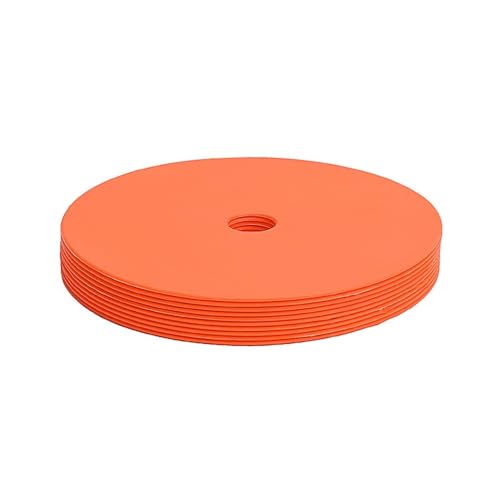 WUJIHE 10 Stück Fußball-Basketball-Trainingszubehör mit Löchern (orange) von WUJIHE