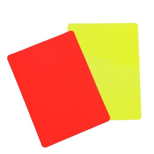 WUJIHE 2/4/8-teiliges PVC-Fußball-Schiedsrichter-Set in Rot und Gelb, Strafkarten-Set, Fußballspiel-Trainingswerkzeug, 7 x 11 cm, Sportzubehör (2 Stück) von WUJIHE