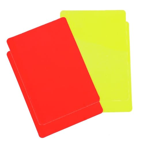 WUJIHE 2/4/8-teiliges PVC-Fußball-Schiedsrichter-Set in Rot und Gelb, Strafkarten-Set, Fußballspiel-Trainingswerkzeug, 7 x 11 cm, Sportzubehör (4 Stück) von WUJIHE