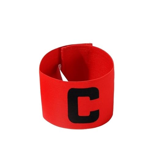 WUJIHE Fußball-Armband für Kinder und Erwachsene, Fußball-Armband, Führer, Wettbewerb, Geschenk, Fußballkapitän, Gruppenarmband, Fußballtraining (1 Stück, rot) von WUJIHE