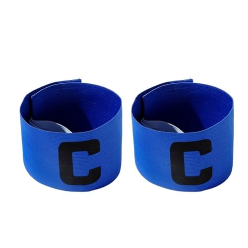 WUJIHE Fußball-Armband für Kinder und Erwachsene, Fußball-Armband, Führer, Wettbewerb, Geschenk, Fußballkapitän, Gruppenarmband, Fußballtraining (2 Stück, blau) von WUJIHE