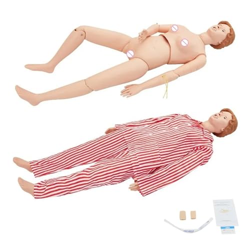 5,7 Fuß lebensgroße Übungspuppe für die Patientenversorgung CPR-Simulator Ganzkörper-Schaufensterpuppe für das Lehrausbildungsmodell der Krankenpflege-Medizinausbildung (Color : Female) von WUJITAIJI