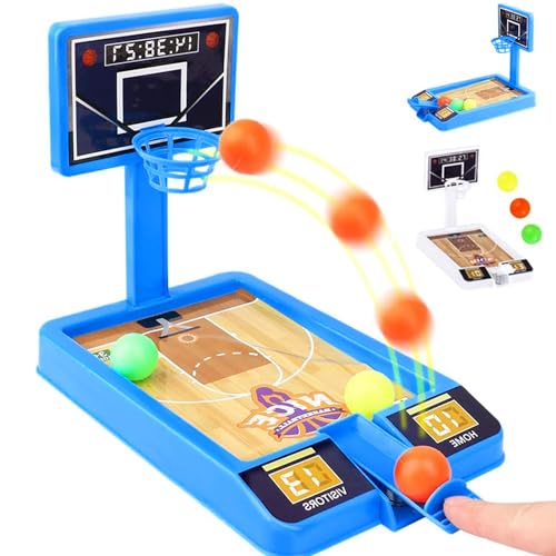 Desktop Basketball Game,Table Basketball Game Toy,Desktop Basketballspiel,Finger Basketball, Mini Table Basketball,Mini Finger Spielzeug Basketball,für Kinder und Erwachsene(Blau) von WUPENGSA