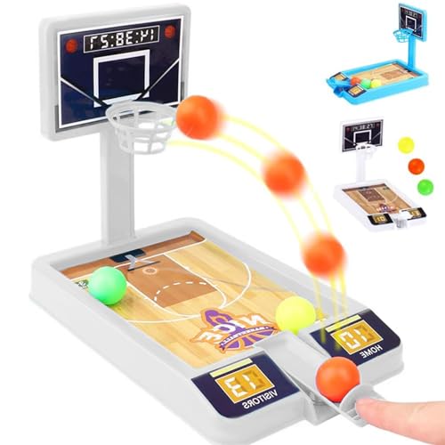 WUPENGSA Desktop Basketball Game,Table Basketball Game Toy,Desktop Basketballspiel,Finger Basketball, Mini Table Basketball,Mini Finger Spielzeug Basketball,für Kinder und Erwachsene (Weiß) von WUPENGSA