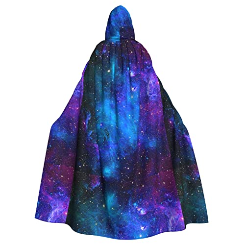 Galaxy-Umhang für Damen und Herren, voller Länge, mit Kapuze, Cosplay-Kostüme, Umhang, 185 cm von WURTON