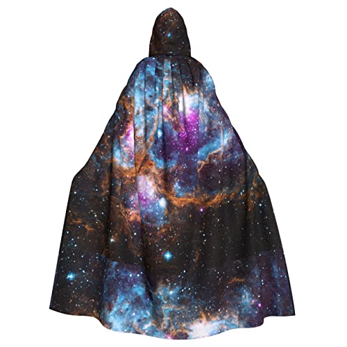 Universe Galaxy Space Damen Herren Karnevals-Umhang mit Kapuze, Cosplay-Kostüm, Umhang, 185 cm von WURTON