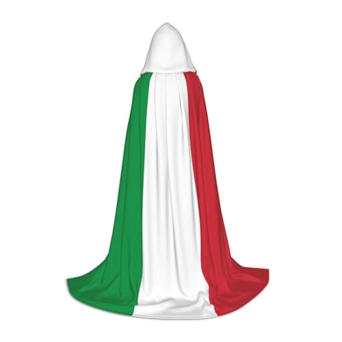 WURTON Kapuzenumhang mit italienischer Flagge, Unisex, Cosplay-Umhang, Erwachsenen-Umhang, Gothic-Umhang, Hexenumhang von WURTON