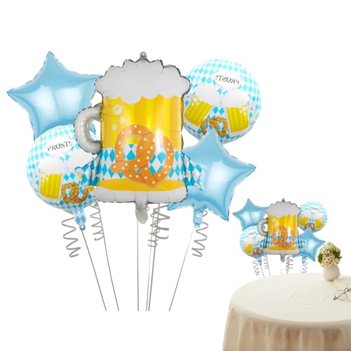 WUSJCOF 5 PCS Bier Luftballons, Bierglas Heliumballons, Giant Bier Aluminium Folie Ballons, Riesenballon Bierglas Folienballons für Kinder Geburtstag, Urlaub, Hochzeit, Bierthema Party, Festival WUSJCOF 5 PCS Bier Luftballons, Bierglas Heliumballons, Giant Bier Aluminium Folie Ballons, Riesenballon Bierglas Folienballons für Kinder Geburtstag, Urlaub, Hochzeit, Bierthema Party, Festival von WUSJCOF