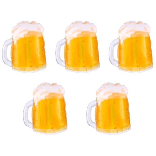 WUSJCOF 5 Stück XL Beer Foil Balloon, Giant Beer Aluminum Foil Balloons, Giant Beer Glass Foil Balloon, Beer Balloons for Birthday, Wedding, Beer-Themed Party, Festival Decoration für Oktoberfest Deko WUSJCOF 5 Stück XL Beer Foil Balloon, Giant Beer Aluminum Foil Balloons, Giant Beer Glass Foil Balloon, Beer Balloons for Birthday, Wedding, Beer-Themed Party, Festival Decoration für Oktoberfest Deko von WUSJCOF