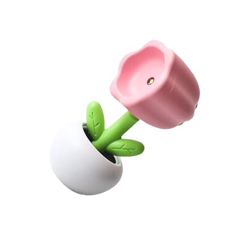 WUUISDNX Mini Blumentopf Nachtlicht Ball 360 Grad Winkel Einstellung Kinder Desktop Ornamente Atmosphäre Nachtlicht Kunststoff, Piink von WUUISDNX