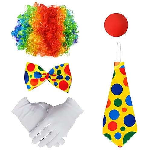 WVWMYM Clown Kostüm Damen Set Clown Kostüm Kinder Faschingskostüme von WVWMYM