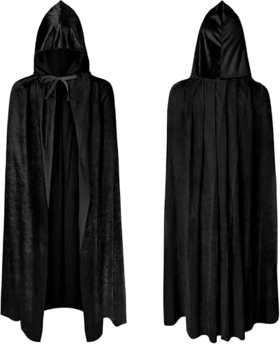 WVWMYM Umhang mit Kapuze, Poncho Damen, Umhang Kostüm Damen für Kinder und Erwachsene, Faschingskostüme Damen Männer für Cosplay Karneval Party Kostüm Maskerade von WVWMYM