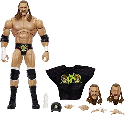 ​WWE Fan Takeover Ultimate Edition Triple H Actionfigur, 15,2 cm großes Sammlerstück mit DX-Shirt, extra Köpfen und austauschbaren Händen für Kinder ab 8 Jahren von Mattel