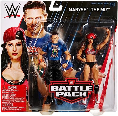 Mattel FMF78 WWE Basis Figuren 2er-Pack The Miz und Maryse, 15 cm von Mattel