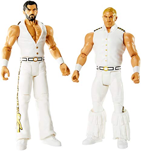 Mattel GmbH FMF86 WWE Basis Figuren, Tyler Breeze und Fandango, 2er-Pack, 15 cm von Mattel