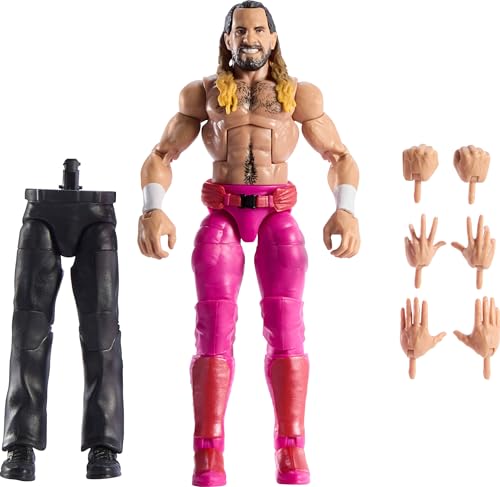 Mattel WWE Elite Collection Actionfigur und Zubehör, Premium Live-Event Seth Freakin“ Rollins-Set, WrestleMania mit Howard Finkel-Bauteilen, JCJ51 von WWE