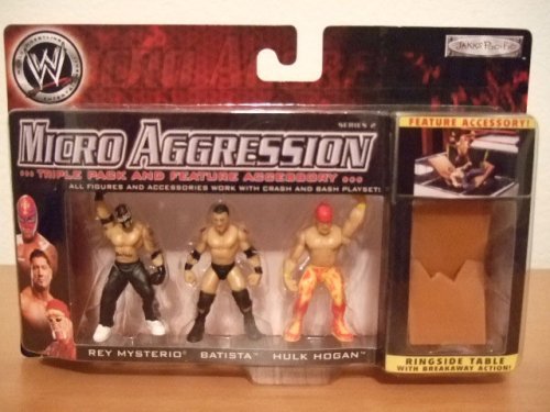 Rey Mysterio Batista Hulk Hogan Figuren Set WWE Micro Aggression Serie 2 von WWE