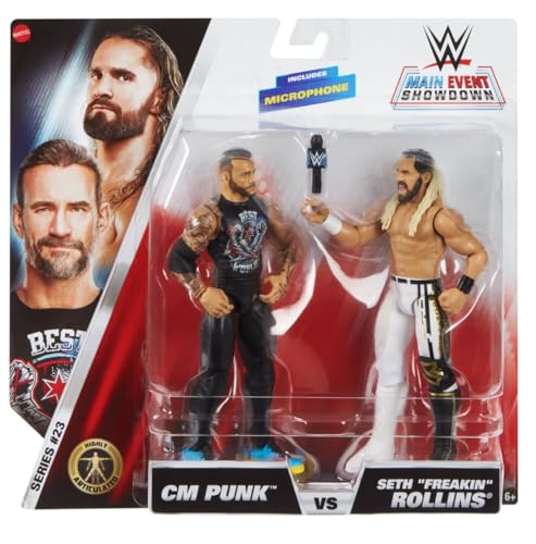 WWE CM Punk V Seth Freakin Rollins Mattel Main Event Showdown 2 Pack Series 23 Wrestling Action Figure Toy 2025 WWE CM Punk V Seth Freakin Rollins Mattel Main Event Showdown 2 Pack Series 23 Wrestling Action Figure Toy 2025 von WWE