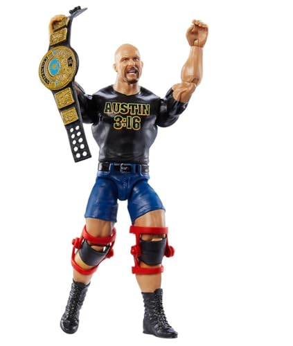 WWE Champions 2024 Wave 2 Stone Cold Steve Austin with Attitude Era Title Actionfigur von WWE