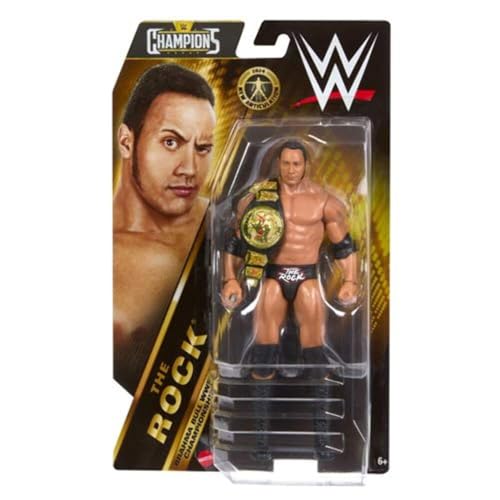 WWE Champions The Rock with Attitude Era Championship Belt 15,2 cm Basic Action Figure von WWE