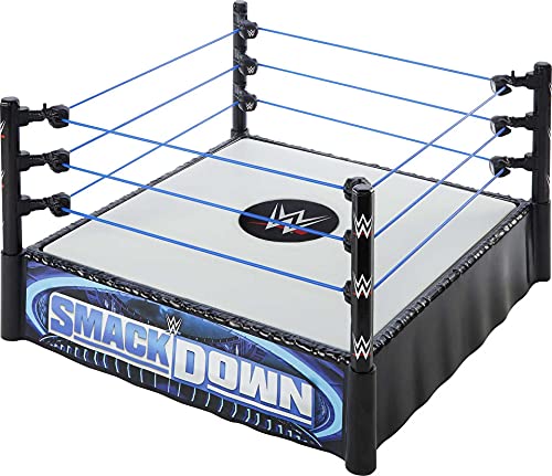 WWE Superstar Ring (35,6 cm) mit gefederter Matte & echten Flexseilen für Actionfiguren; Geschenk ab 6 Jahren von WWE