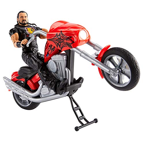 WWE GYX60 - Wrekkin’ Slam Cycle Motorrad mit Drew McIntyre Basis-Actionfigur, Geschenk für Kinder ab 6 Jahren von Mattel