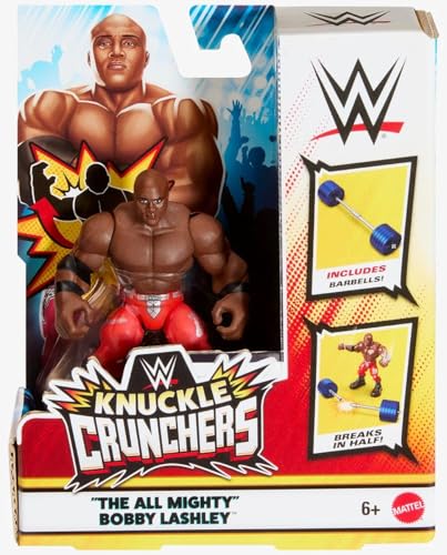 WWE Knuckles Crunchers Figur 10 cm – Figuren Bobby Lashley + Zubehör von WWE