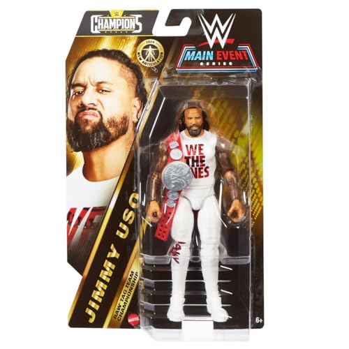 WWE Main Event Series Champions – Figur mit Gelenken, 15 cm – Figuren Jimmy Uso + Gürtel von WWE