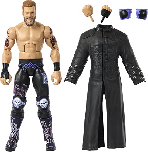 WWE HKN91 Dekofigur Elite Edge mit Zubehör, 25 Gelenkpunkte, 15 cm, zum Sammeln, Spielzeug für Kinder, ab 3 Jahren, HKN91 von Mattel