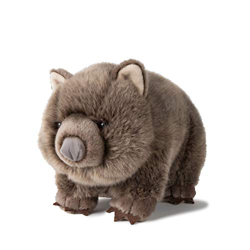 WWF Plüschtier Wombat (28cm), realistisch gestaltetes Plüschtier, Super weiches, lebensecht gestaltetes Plüschtier zum Knuddeln und Liebhaben, Handwäsche möglich, Grau von WWF