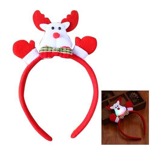 WWHJR Frohe Weihnachten Dekorationen Party Requisiten Rentier Hairhoop Weihnachten Weihnachtsmann Stirnband Bühne Requisiten Festival Party Supplies von WWHJR