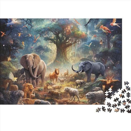 Animal World Puzzle, Puzzle for Adults, Forest Animals Skill Game for The Whole Family, for Adults Stress Relieve Game Toy Gift for Adults and Children from 14 Years 1000pcs (75x50cm) von WWJLRLXTO