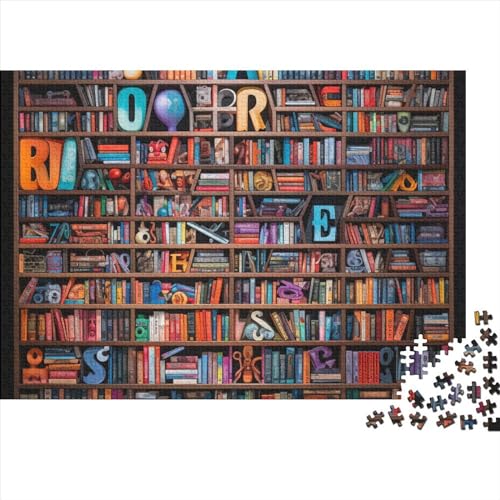 Bookshelf 1000 Piece Puzzle Impossible Puzzle, Immersive Puzzle Game, for Adults Stress Relieve Children Educational for Adults and Children from 14 Years 1000pcs (75x50cm) von WWJLRLXTO