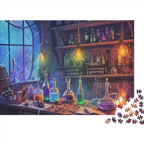 Colored Bottles 1000 Piece Puzzle Impossible Puzzle, Bottle Puzzle Game, for Adults Stress Relieve Family Puzzle Game for Adults and Children from 14 Years 1000pcs (75x50cm) von WWJLRLXTO