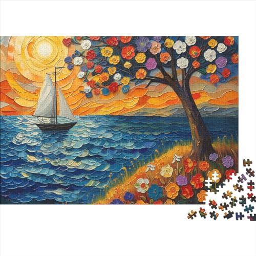 Ship Puzzle, Puzzle for Adults, Art Puzzle Game, for Adults Stress Relieve Game Toy Gift for Adults and Children from 14 Years 1000pcs (75x50cm) von WWJLRLXTO