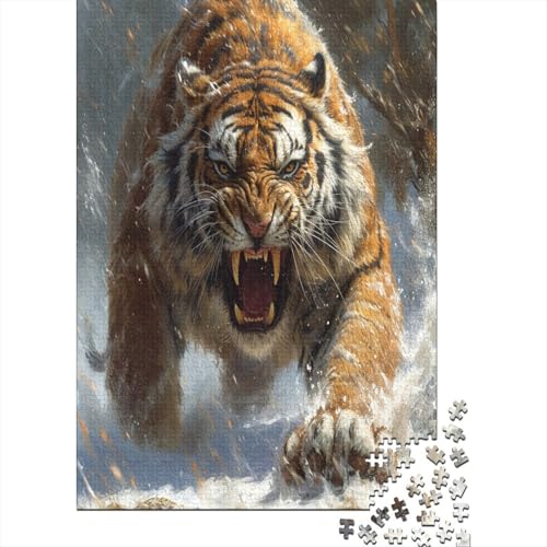 Tiger Puzzle 1000 Teile Erwachsene Puzzles Für Erwachsene Klassische Puzzles 1000 Teile Erwachsene Puzzlespiel Schwer Pädagogisches Spielzeug Erwachsene Kinder Puzzel 1000pcs (75x50cm) von WWJLRLXTO