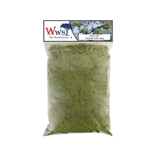 WWS War World Scenics WWScenics | 1mm Winter Statische Grasfasern | 100g | WSG1-031 | Streugras für Modellbahn und Modellbau von WWS War World Scenics