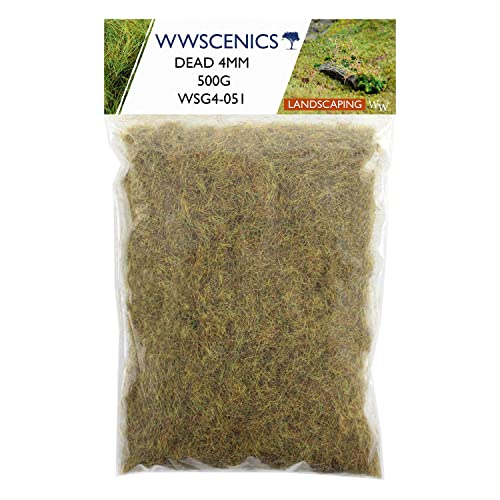 WWS War World Scenics WWScenics | 4mm Abgestorbene Statische Grasfasern | 500g | WSG4-051 | Streugras für Modellbahn und Modellbau von WWS War World Scenics