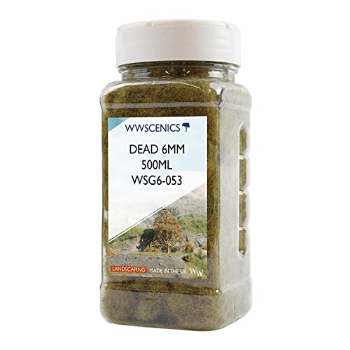 WWS War World Scenics WWScenics | 6mm Abgestorbene Statische Grasfasern | 500ml | WSG6-053 | Streugras für Modellbahn und Modellbau von WWS War World Scenics