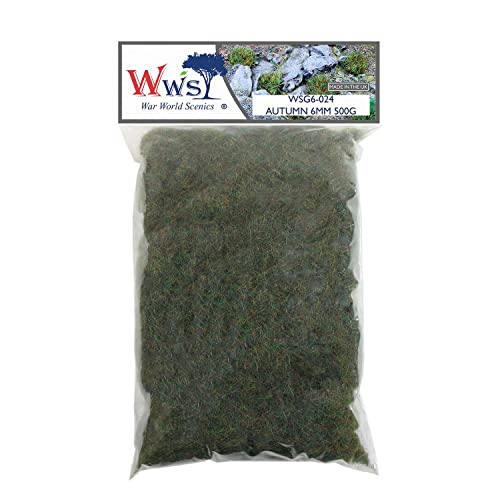 WWS War World Scenics WWScenics | 6mm Herbst Statische Grasfasern | 500g | WSG6-024 | Streugras für Modellbahn und Modellbau von WWS War World Scenics